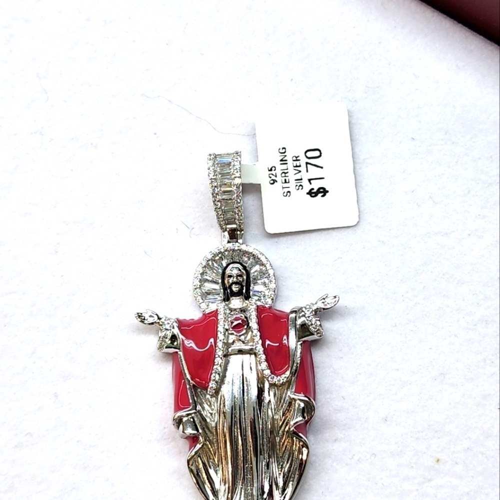 Faithful Jesus Pendant – 925 Sterling Silver, Brand New - Picture 2 of 4